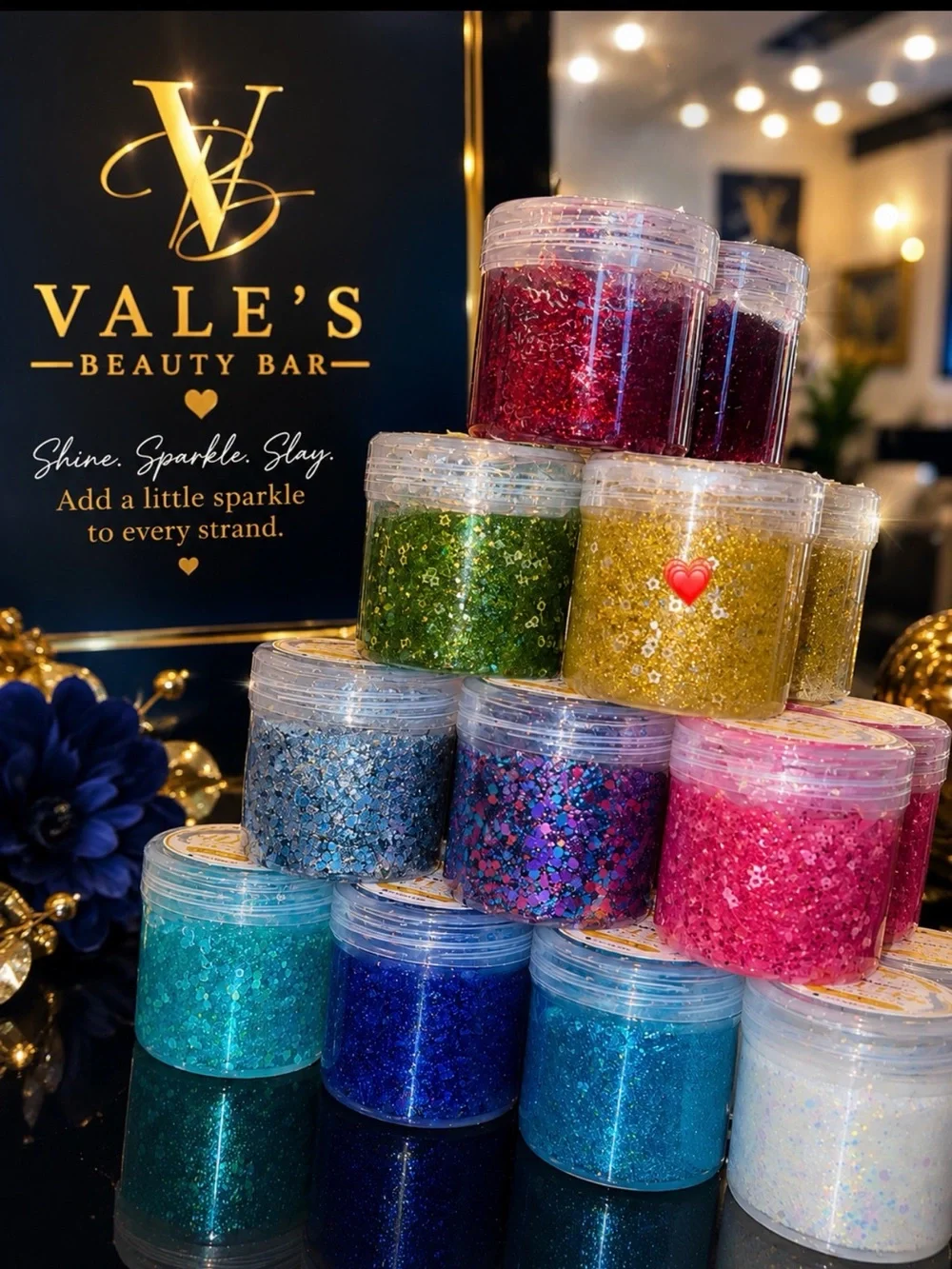 Hair glitter gel